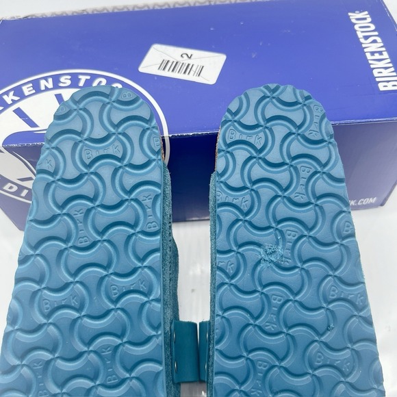Birkenstock Kyoto Sandal Deep Turquoise Suede Leather EU 38 Womens US 7- 7.5 - Picture 12 of 13